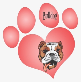Bulldog Decal - Dog Valentine Clip Art, HD Png Download, Free Download