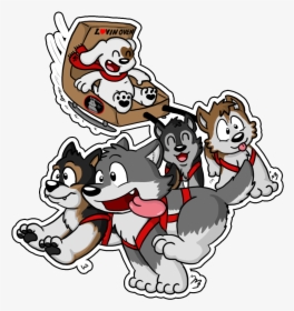 Sled Dogs And Lovin Oven By Cartcoon - Cartoon, HD Png Download, Free Download