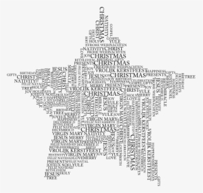 Christmas Star Word Cloud, HD Png Download, Free Download