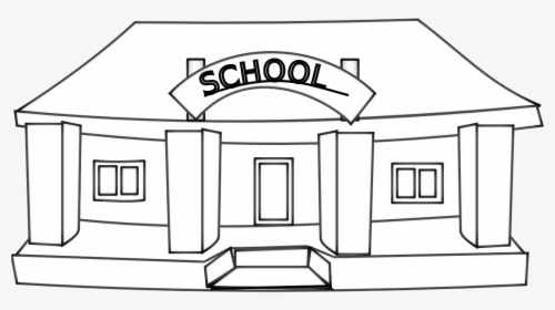 School Clipart Black And White, HD Png Download, Free Download