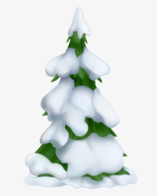 Transparent Tree With Snow Clipart - Snowy Christmas Tree Clipart, HD Png Download, Free Download