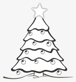 White Christmas Clip Art - X Mas Tree Clipart Black And White, HD Png Download, Free Download
