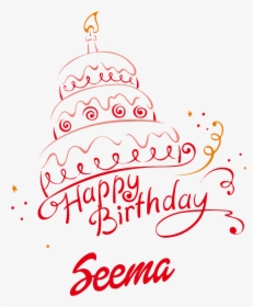 Seema Happy Birthday Vector Cake Name Png - Happy Birthday Bawa Cake, Transparent Png, Free Download