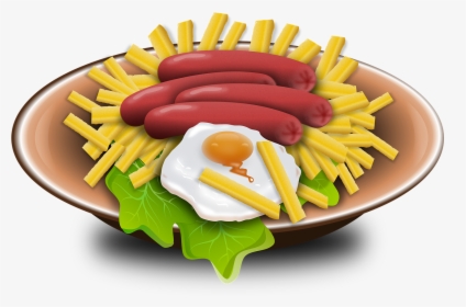 Hot Dog Egg Fried Egg Png Image - Chips And Fried Egg Clipart, Transparent Png, Free Download
