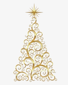 Gold Christmas Tree Png - Gold Christmas Tree Clipart, Transparent Png, Free Download