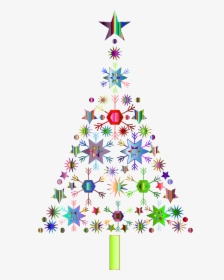 Abstract Snowflake By Karen - Abstract Christmas Tree Clipart, HD Png Download, Free Download
