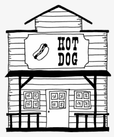 Dirtwater Hotdogstore - Bookstore Clipart Black And White, HD Png Download, Free Download
