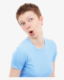 Funny Portrait Of Cute Surprised Woman Png Image - Surprise People Png, Transparent Png, Free Download