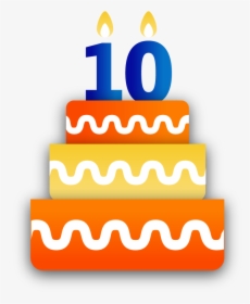 Bbm Anniversary Sticker Birthday Cake - Happy Birthday 10 Gif, HD Png Download, Free Download
