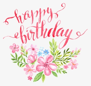 Happy Birthday Sign Flowers, HD Png Download, Free Download