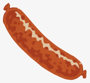 Hot Dog Clipart Free Cartoon - Sausage Clip Art, HD Png Download, Free Download