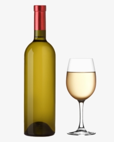 Com/wp White Wine - Wine Bottle And Wine Glass, HD Png Download, Free Download