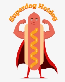 Superdog Hotdog - Cartoon, HD Png Download, Free Download