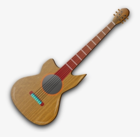 This Free Clip Arts Design Of Wooden Guitar Png - Gitar Müzik Aleti, Transparent Png, Free Download