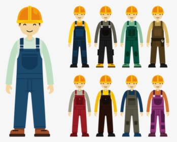 Construction Worker Silhouette Png - Cartoon Construction Worker Png, Transparent Png, Free Download