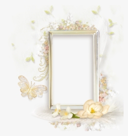 Beautiful Cream Transparent Frame With Flowers, HD Png Download, Free Download