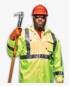 Black Construction Worker Png, Transparent Png, Free Download