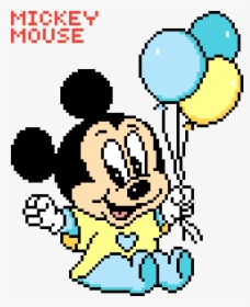 Transparent Pixel Mouse Png - Pixel Art Mickey Bebe, Png Download, Free Download