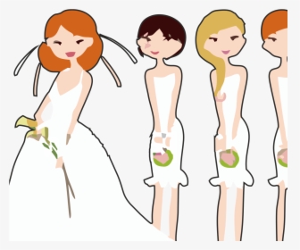 Funny Bridesmaid Cliparts - Bridesmaids Clipart Transparent, HD Png Download, Free Download