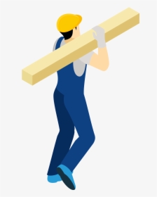 Vector Construction Workers Back 9391600 Transprent - Clipart Factory Worker, HD Png Download, Free Download