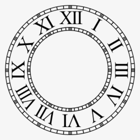 Clock Clipart Roman Numerals - Roman Numeral Clock Png, Transparent Png, Free Download