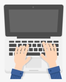 Computer-keyboard - Typing On Laptop Png, Transparent Png, Free Download