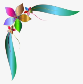 Corner, Ornamental, Decorative, Floral, Flower, Leaf - Corner Floral Design Png, Transparent Png, Free Download