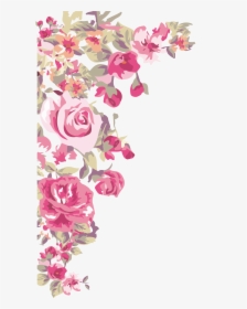 Flower Wallpaper Painted Transprent - Flower Corner Border Png, Transparent Png, Free Download