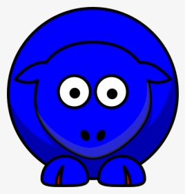 Sheep Looking Straight Blue With Red Toes Svg Clip, HD Png Download, Free Download