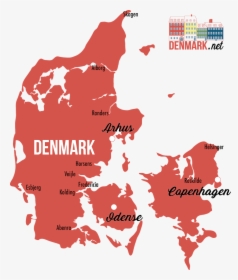Detailed Map Geography Denmark - Denmark Map Vector, HD Png Download, Free Download