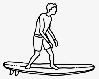Learn The Basics Of The Surf Stance And Surf Better, - Easy Drawing Of A Surfer, HD Png Download, Free Download