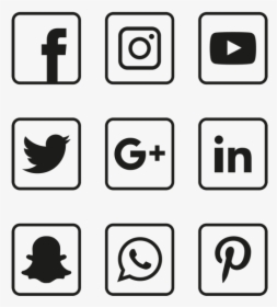 social media logo black and white png