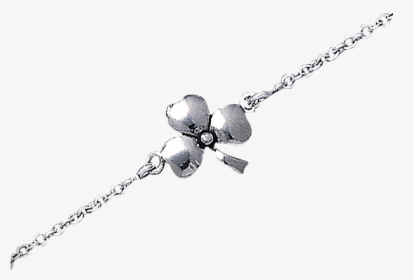 White Bronze Shamrock Anklet - Chain, HD Png Download, Free Download