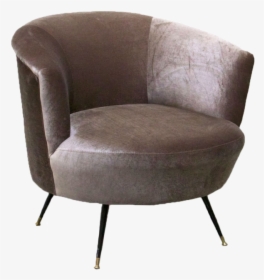Velvet Grey Lounge Chair - Club Chair, HD Png Download, Free Download