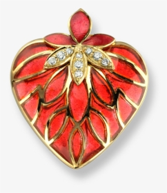 Nicole Barr Designs 18 Karat Gold Plique A Jour Heart - Emblem, HD Png Download, Free Download