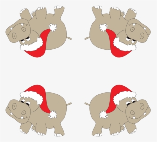 Hippopotamus For Christmas Png , Png Download - Transparent Christmas Hippo Clip Art, Png Download, Free Download