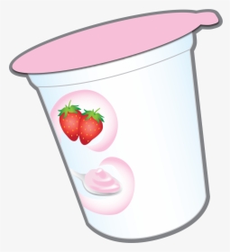 Cup Of Strawberry Yogurt With Nutrition Facts Label - Strawberry, HD Png Download, Free Download