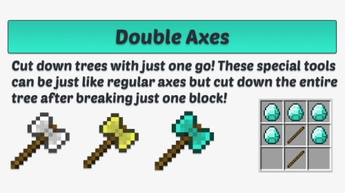 Double Axe Minecraft, HD Png Download, Free Download