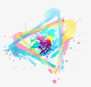#paint #splatter #triangle #splash #smoke #pink #yellow, HD Png Download, Free Download