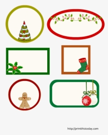 Christmas Labels For Jars Clipart , Png Download - Christmas Tag Free Clipart, Transparent Png, Free Download