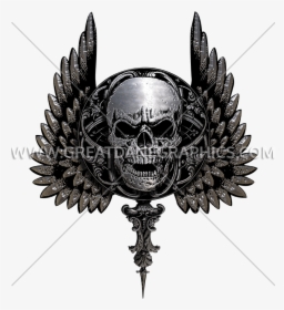 Gothic Skulls With Wings, HD Png Download, Free Download