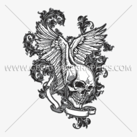 Wing Clipart Skull - Illustration, HD Png Download, Free Download