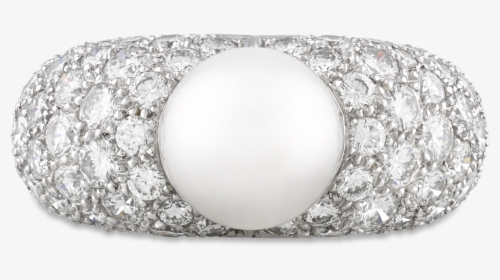 Pearl And Diamond Ring By Cartier - Pre-engagement Ring, HD Png Download, Free Download