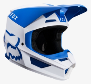 Fox 21862 V1 Mata Helmet - Blue And White Fox Helmet, HD Png Download, Free Download