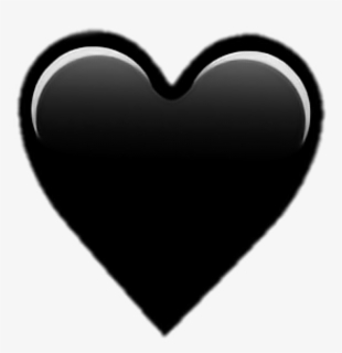 #black #heart #hearts #emoji #emojis #aesthetic #tumblr - Iphone Emoji Black Heart, HD Png Download, Free Download