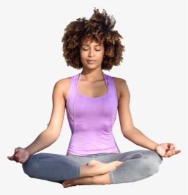 Lady-meditation - Sitting, HD Png Download, Free Download