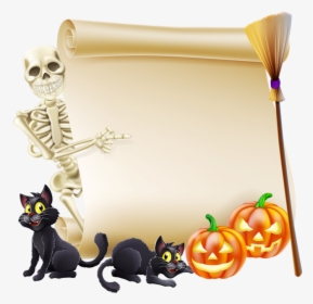 Halloween Gif, Halloween Clipart, Halloween Skeletons, - Halloween Scroll, HD Png Download, Free Download
