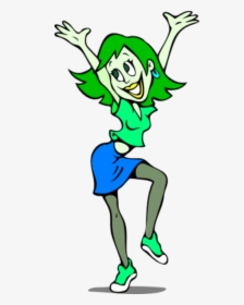 Cartoon Person Waving - Happy Woman Clipart, HD Png Download, Free Download