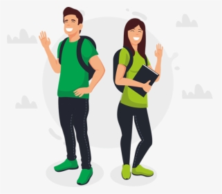 Boy And Girl Waving Best Certification Answers, HD Png Download, Free Download
