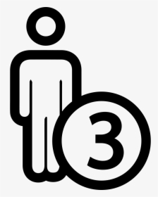 3 Persons Or Person Number Three Symbol - Number Of People Icon, HD Png Download, Free Download